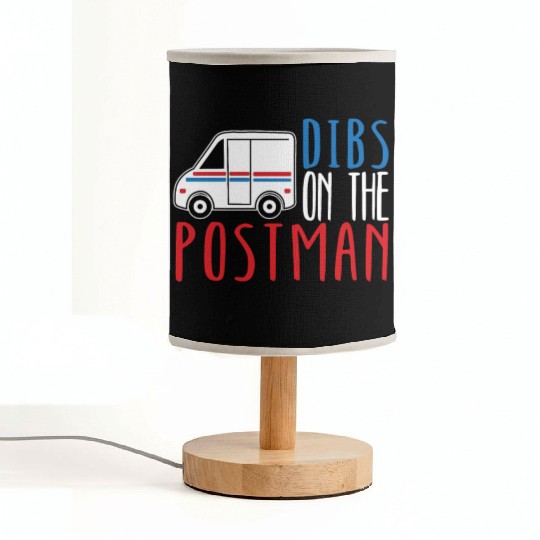 Dibs On The Postman Postal Worker Mail Escort Fabric Lamps