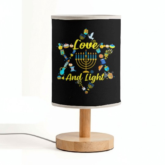 Love and Light Hanukkah Fabric Lamps Jew Menorah Jewish C