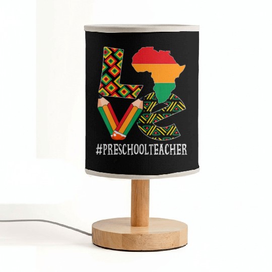 Preschool Teacher Love African American Fabric Lamps