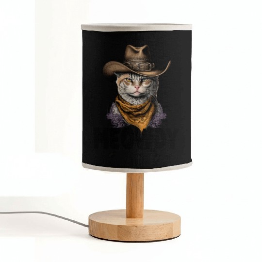 Meowdy Cat Meme Country Meow Howdy Funny Fabric Lamps