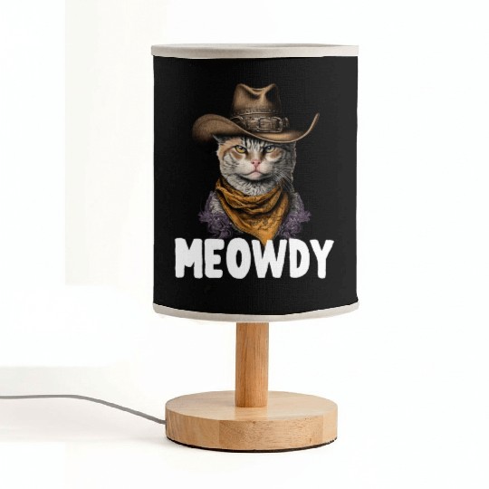 Meowdy Cat Meme Country Meow Howdy Funny Fabric Lamps