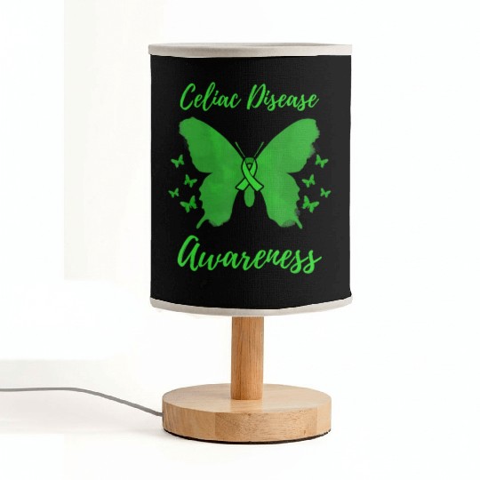 Green Ribbon Celiac Disease Awareness Fabric Lamps