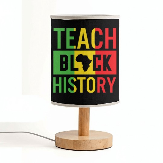 Teach Black History African American Juneteenth Fabric Lamps