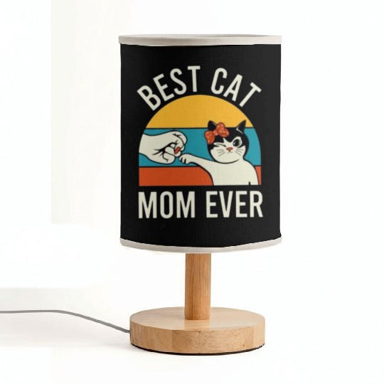 best cat mom ever Fabric Lamps