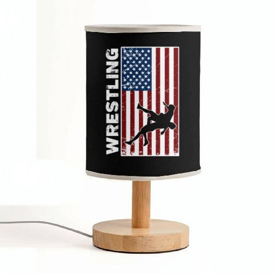USA Flag Wrestling American Flag Wrestling Fabric Lamps