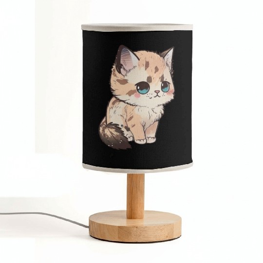Brown Kitten Fabric Lamps