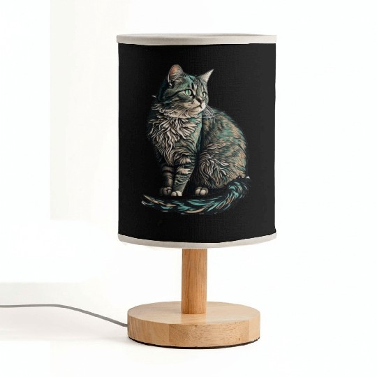 Blue and Green Ultra Cat Fabric Lamps