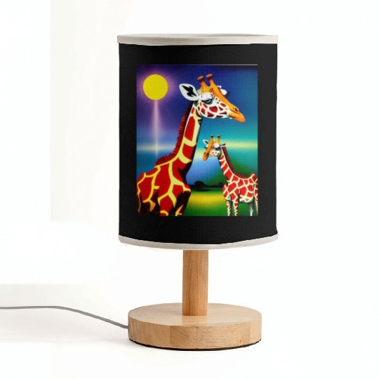 Giraffe in the spectrum of light Fabric Lamps