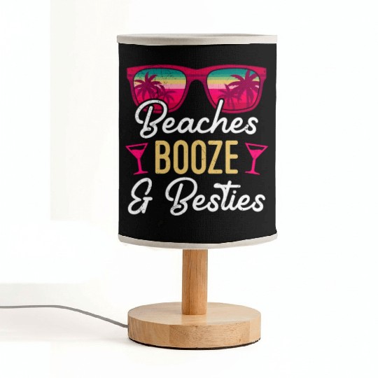 Beaches Booze Besties 2023 Holiday Spring Break Fabric Lamps