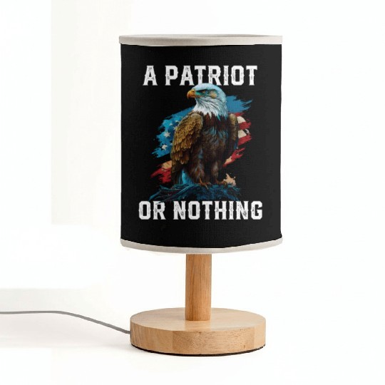 A Patriot or Nothing American Bald Eagle Fabric Lamps
