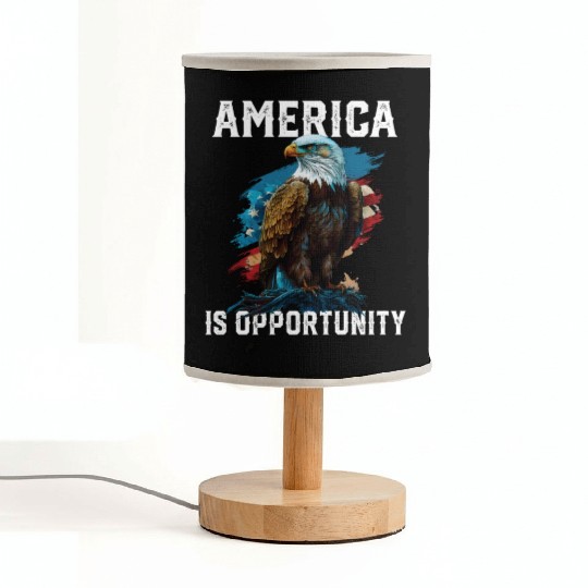 America Is Opportunity American Bald Eagle July 4 Fabric Lamps