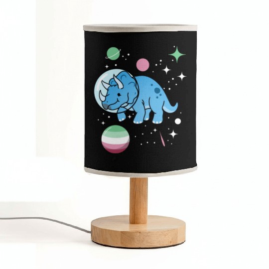 Abrosexual Pride Triceratops Astronaut Fabric Lamps