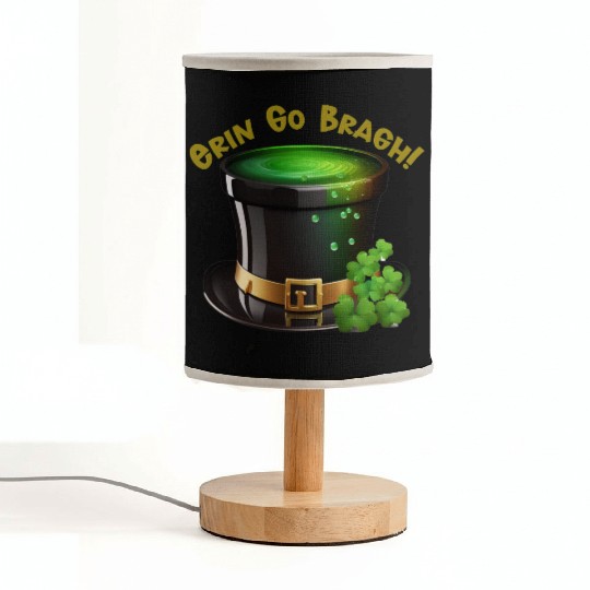 Get Lucky with this 'Erin go Bragh' Top Hat Design Fabric Lamps