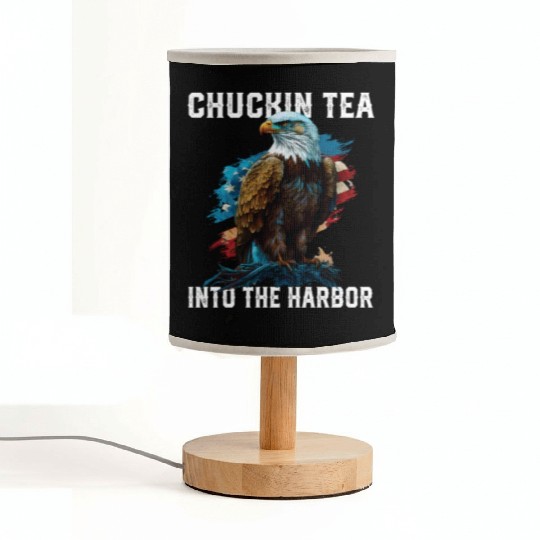 Chuckin Tea Into The Harbor Tea Drinker Fourth of Fabric Lamps