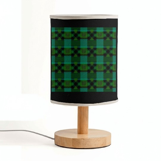 Green and Yellow Tartan A Modern Take Fabric Lamps