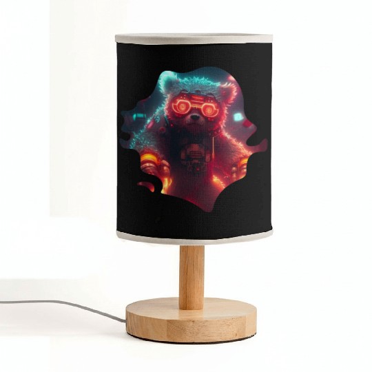 Cool Mecha Grizzly with Cyborg Steampunk Style Fabric Lamps
