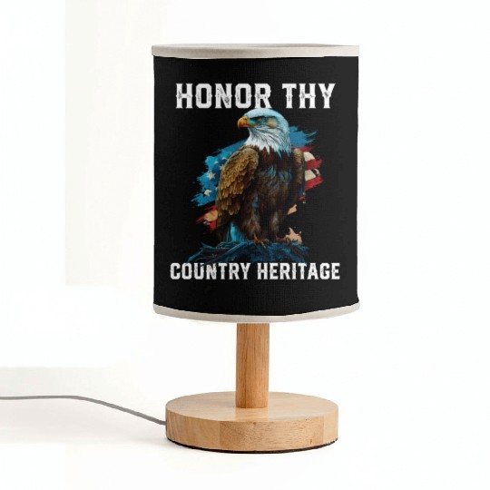 Honor Thy Country Heritage American Bald Eagle Fabric Lamps