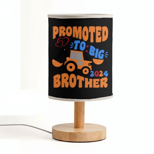 Promoted to Big Brother - New Baby Announcement Fabric Lamps