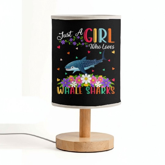 Whale Shark Fish Lover Just A Girl Who Loves Whale Fabric Lamps