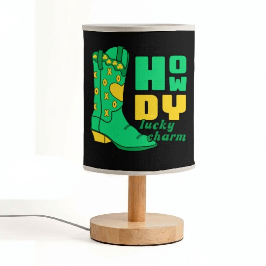 Howdy Lucky Charm St Patrick Day Apparel Fabric Lamps