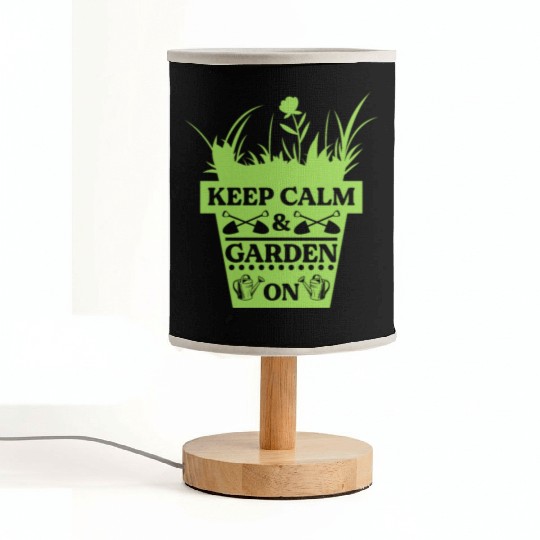 Keep Calm and Garden On Fabric Lamps