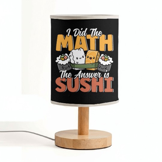 Funny Sushi Math Cute Kawaii Japanese Cuisine Fabric Lamps