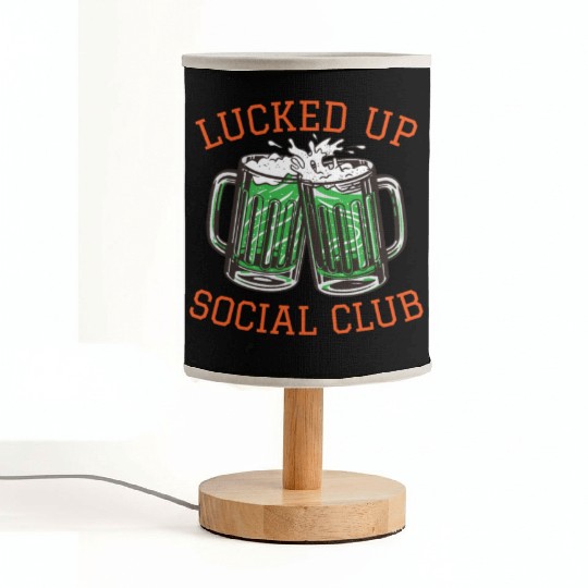 Lucked Up Soociial Clubb, Green Beer, Irish Group Dri Fabric Lamps