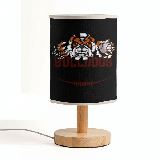 Dog Fabric Lamps | Bulldogs Baseball | Dog Fabric Lamps