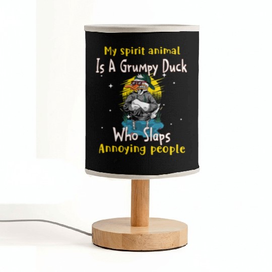My Spirit animal Is A Grumpy Duck Fabric Lamps