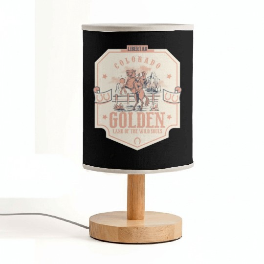 golden Colorado wild west town Fabric Lamps
