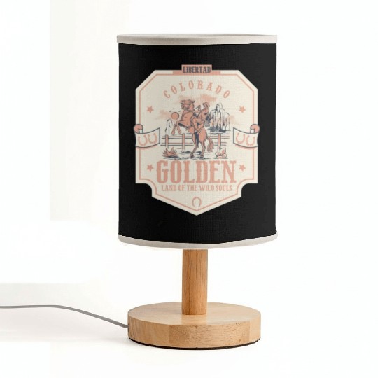 golden Colorado wild west town Fabric Lamps