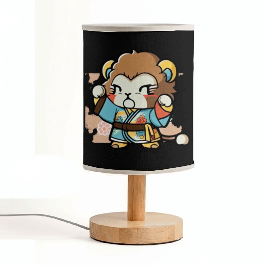 lion in kimono Fabric Lamps