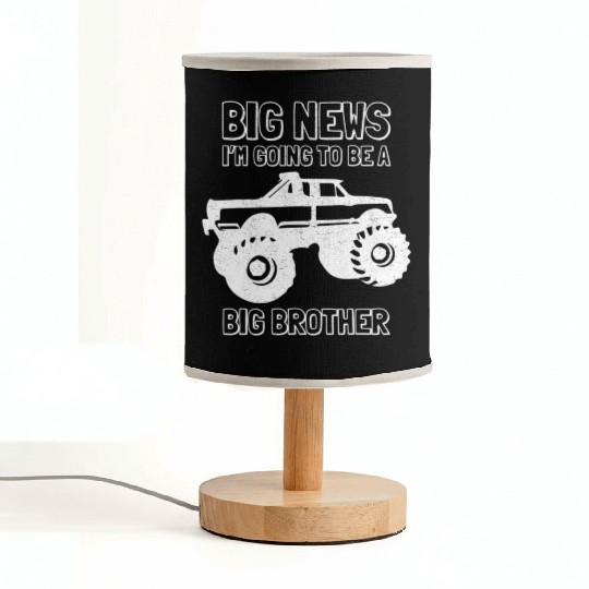 Going To Be A Big Brother Monster Truck Toddler Gi Fabric Lamps