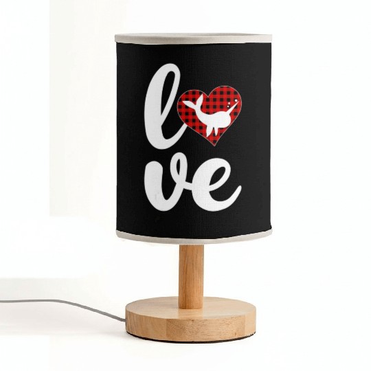 Narwhal Fish Lover Buffalo Plaid Love Narwhal Vale Fabric Lamps