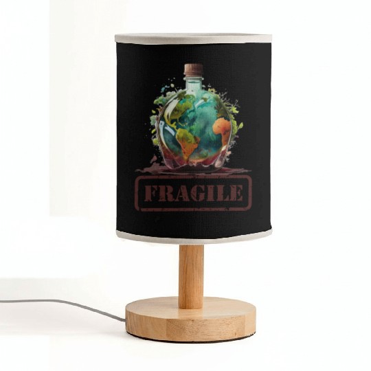 Fragile , Earth Day 2023 Planet Anniversary Fabric Lamps