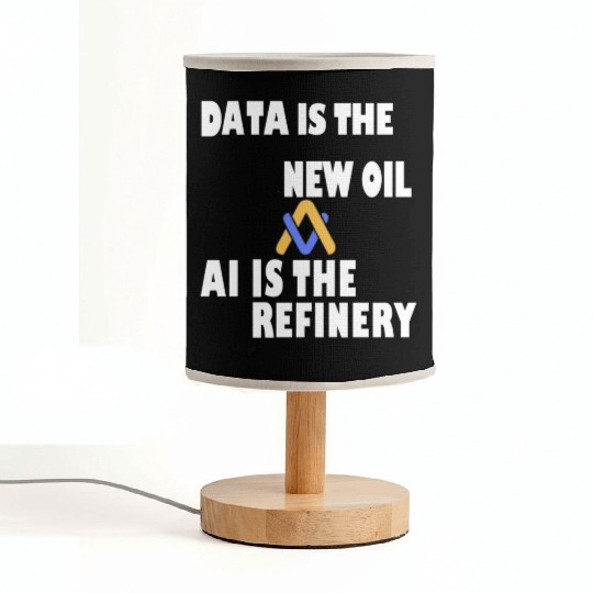 AI, Data New Oil, Artificial Intelligence T-shit Fabric Lamps