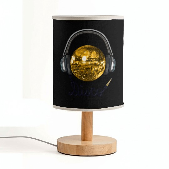 Gold Disco Ball Music Headphones Fabric Lamps