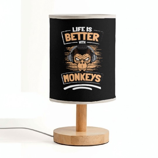 Ape Chimpanzee Colorful Children Fabric Lamps