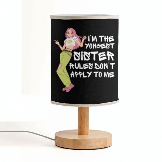 Rules Don't Apply, I'm The Youngest Sister Fabric Lamps