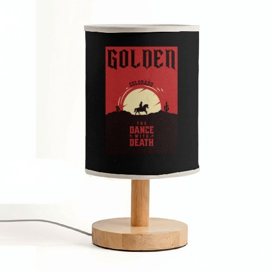 Golden Colorado wild west town Fabric Lamps