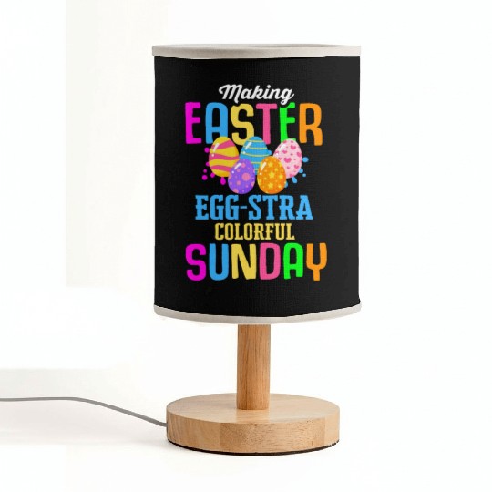 Easter Colorful Egg Dye Rabbit Egg Hunt Fabric Lamps