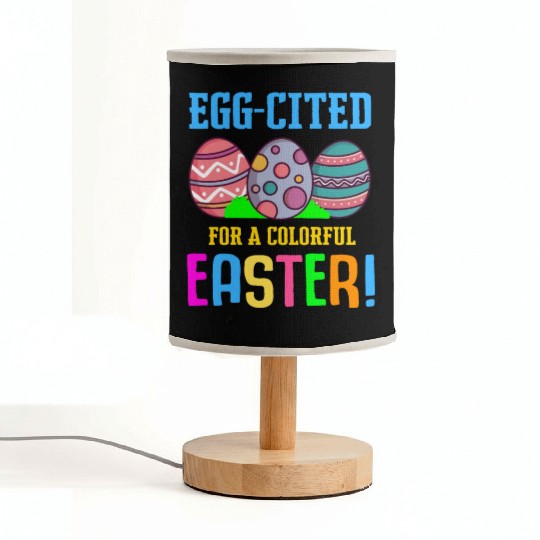 Easter Colorful Egg Dye Rabbit Egg Hunt Fabric Lamps