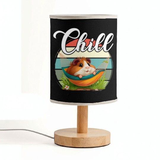 Guinea Pig Chill Relaxing for a Guinea pig Lover Fabric Lamps