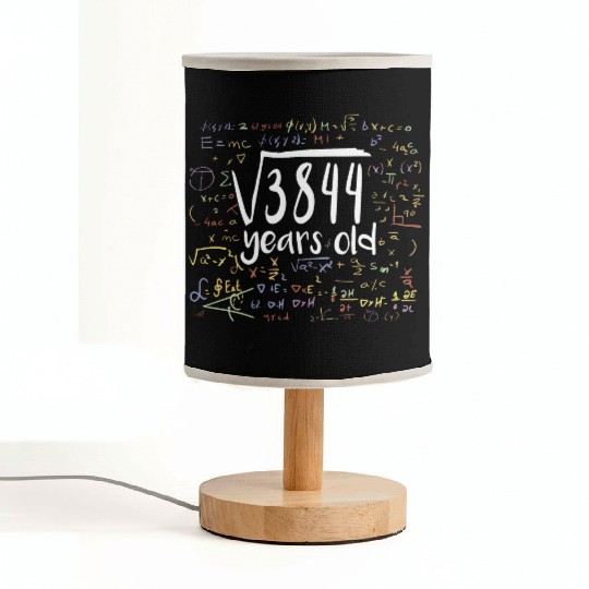 62 Birthday Square Root of 3844: 62 Years Old Fabric Lamps