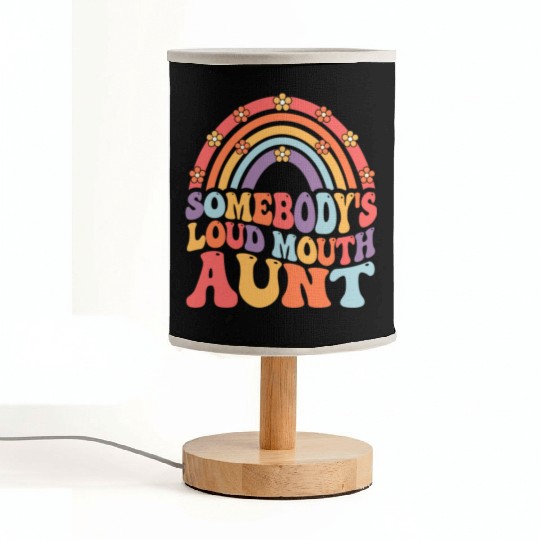 Somebody’s Loud Mouth Aunt Retro Groovy Auntie Fabric Lamps