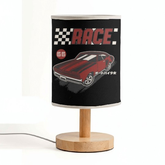 Retro Muscle Car Vintage Racing Car Lover Fabric Lamps