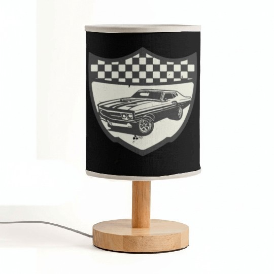 Racing Car Muscle Car Logo Motorsports Fabric Lamps