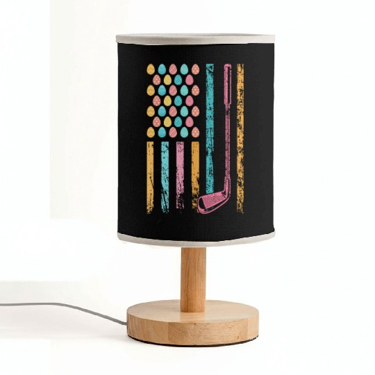 American Sports Flag Easter Egg Decor Golf Club Fabric Lamps