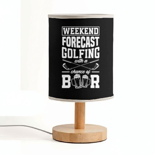 Golf Weekend Beer Drinking Golf Playing Fabric Lamps
