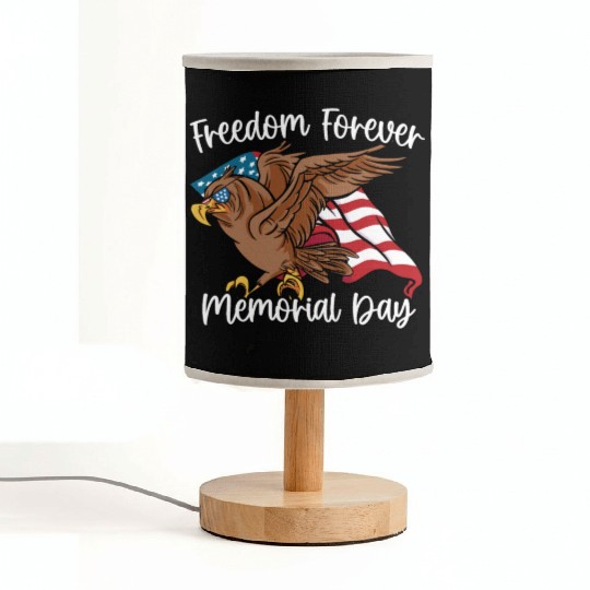 Patriotic Veteran USA Flag American Memorial Day Fabric Lamps